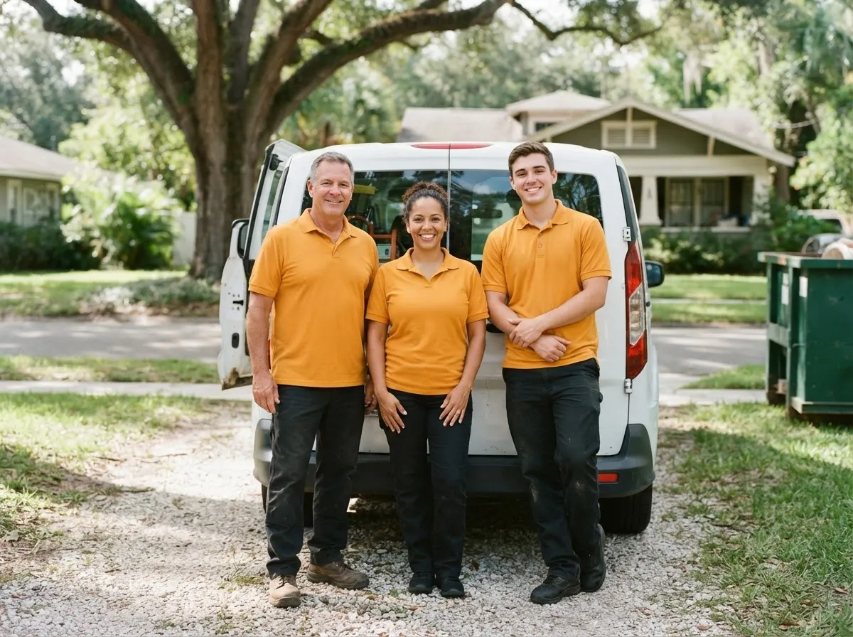 River Bend Dumpster Rental dumpster team in Augustine, FL